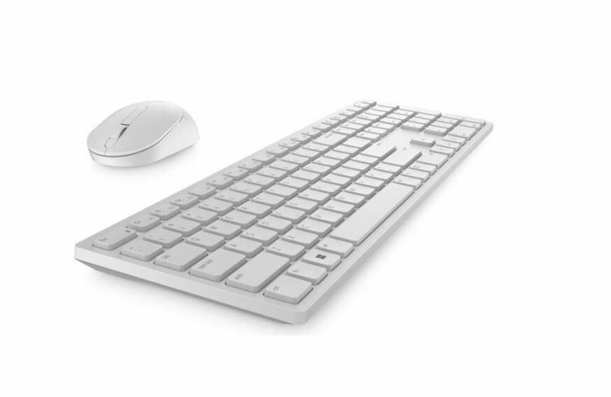 Pro Wireless Keyboard and Mouse KM5221W Turkish QWERTY White