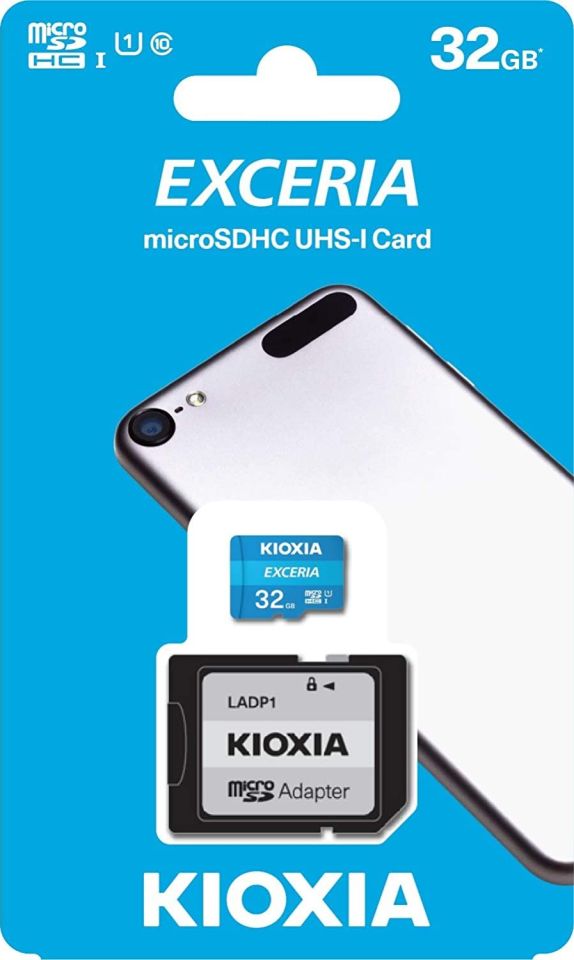 32GB  EXCERIA MicroSD C10 U1 UHS1 R100 Hafıza kartı