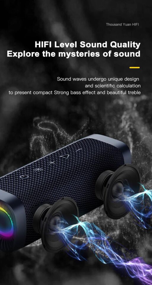 Yüksek ses kaliteli su geçirmez Bluetooth hoparlör-MAVİ