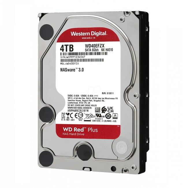 WD Red Plus Nas 4TB 3.5'' 5400Rpm SATA (WD40EFPX)