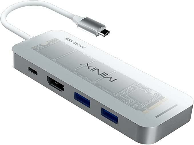 Minix USB-C 240GB dahili SSD depolamalı port çoklayıcı Renk Gümüş