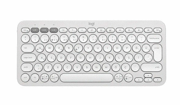 Logitech K380s Çakıl Tuşlu Bluetooth Klavye Beyaz