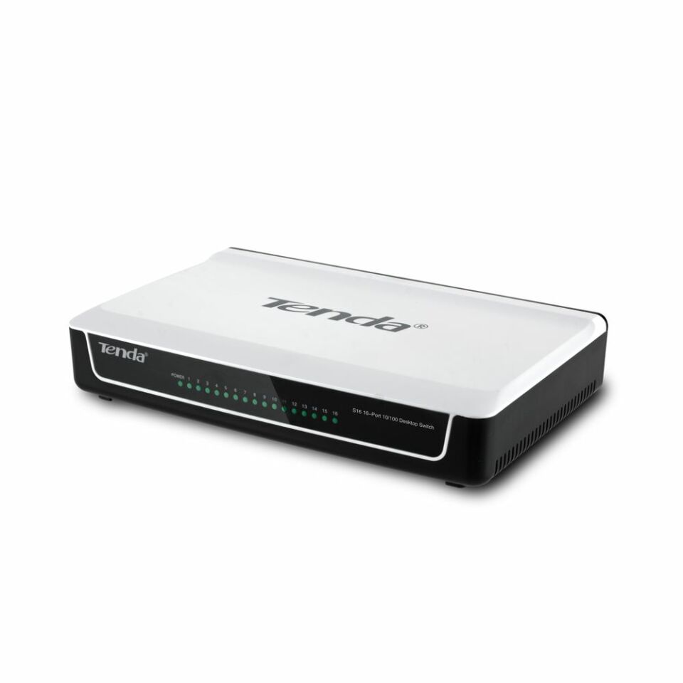 10/100Mbps 16xPort Siyah-Beyaz Masaüstü Switch