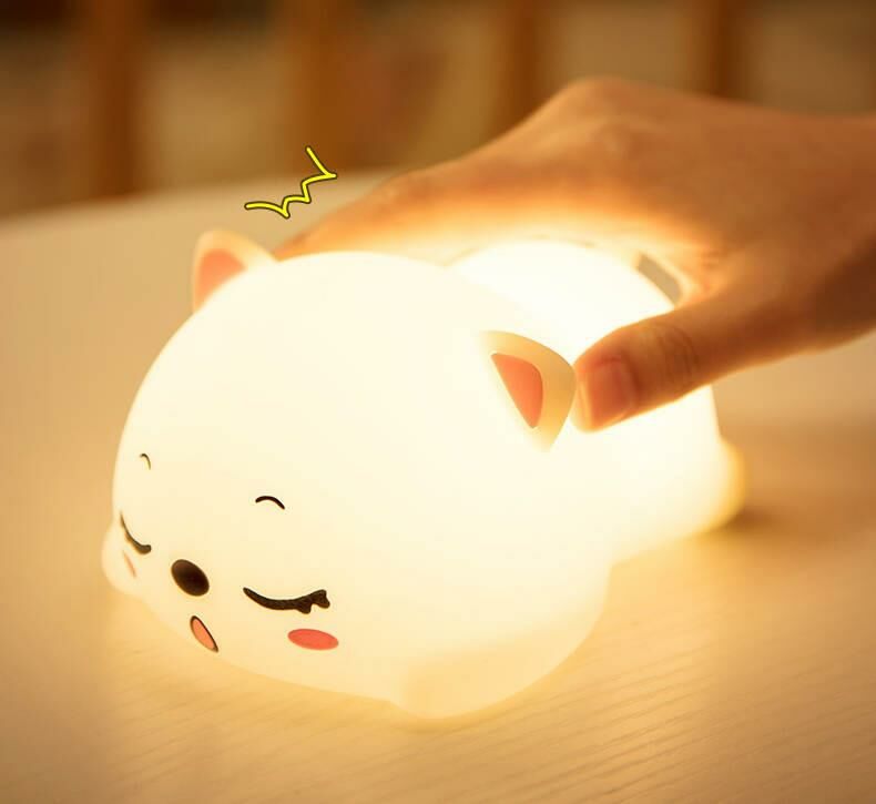 Uyuyan Kedi - LED Silika Jel Gece Lambası