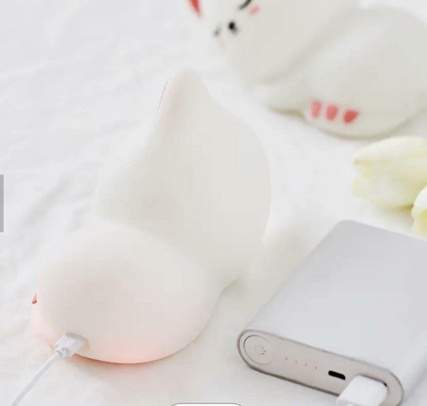 Uyuyan Kedi - LED Silika Jel Gece Lambası