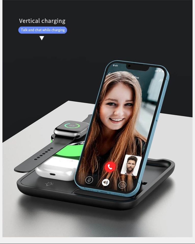 WIRELESS CHARGER 4 IN 1-BEYAZ / 7069-2