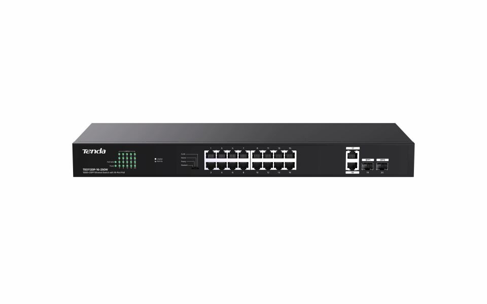 TEG1120P-16-250W 18GE+2SFP Ethernet Switch 16-Port PoE