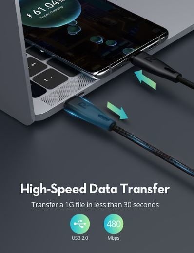 Type-C To Type-C Telefon Şarj ve Data Aktarım Kablosu